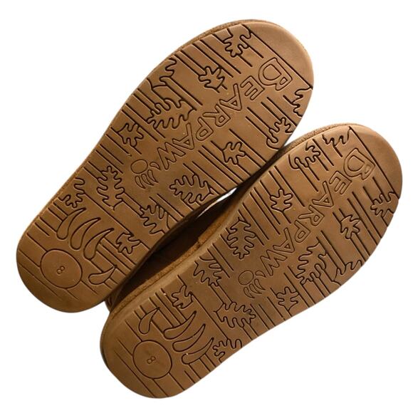 BEARPAW ANKLE SHERLING BOOTS Women's Size 8 Tan Brown Round Toe Faux Fur Leather - Picture 8 of 12